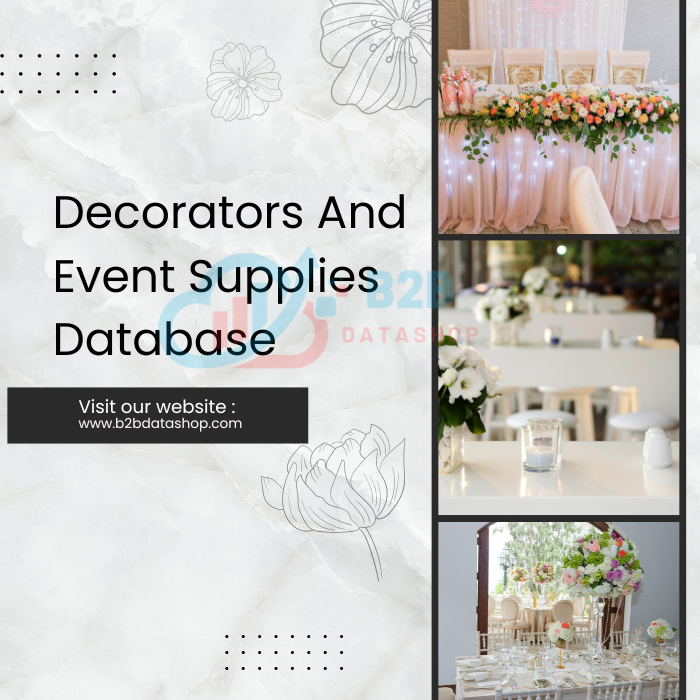 Decorators And Event Supplies Database